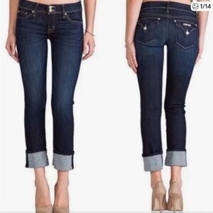 Hudson Ginny Crop Straight Cuffed Jeans
